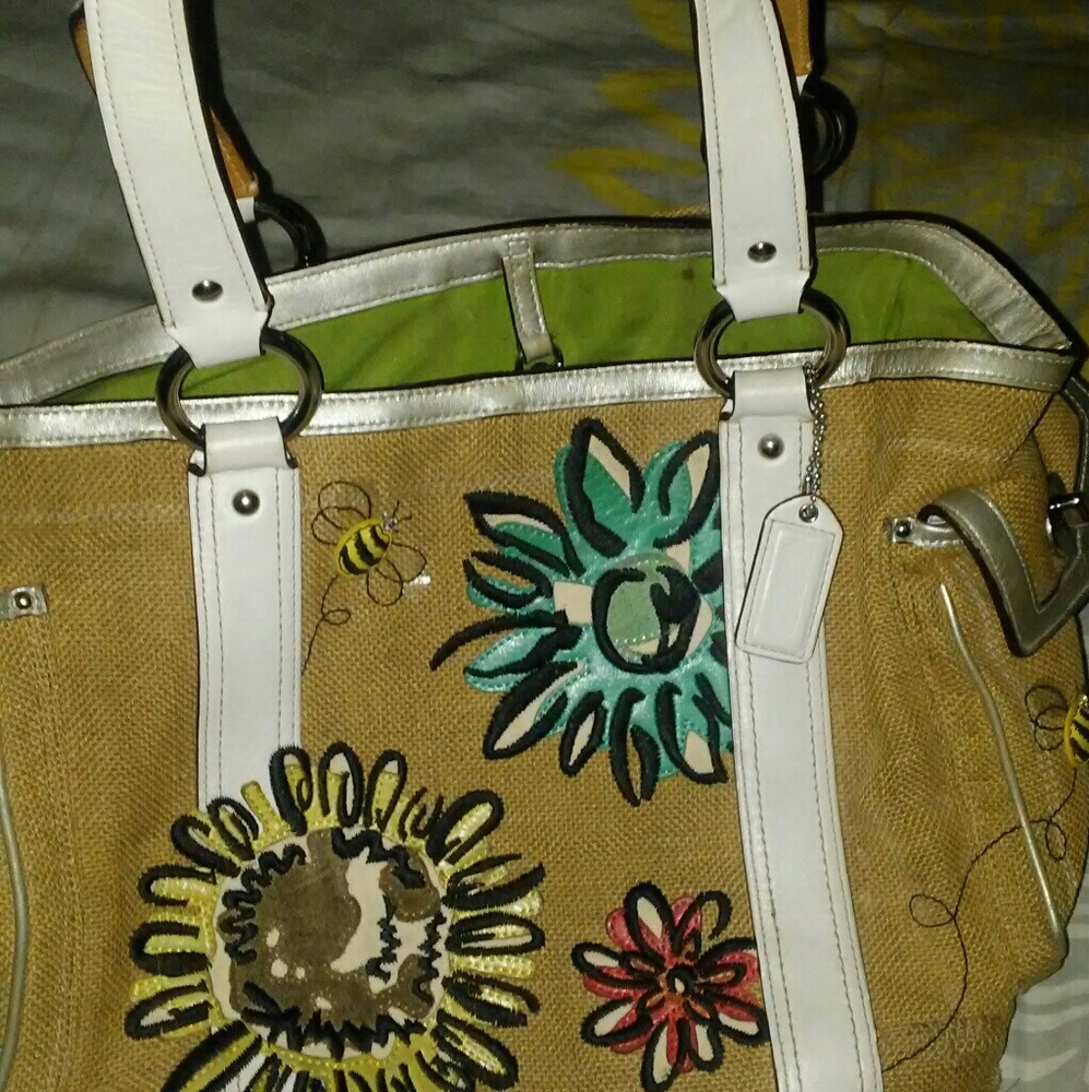 ✨💕COACH TWEED & LEATHER TOTE💕✨